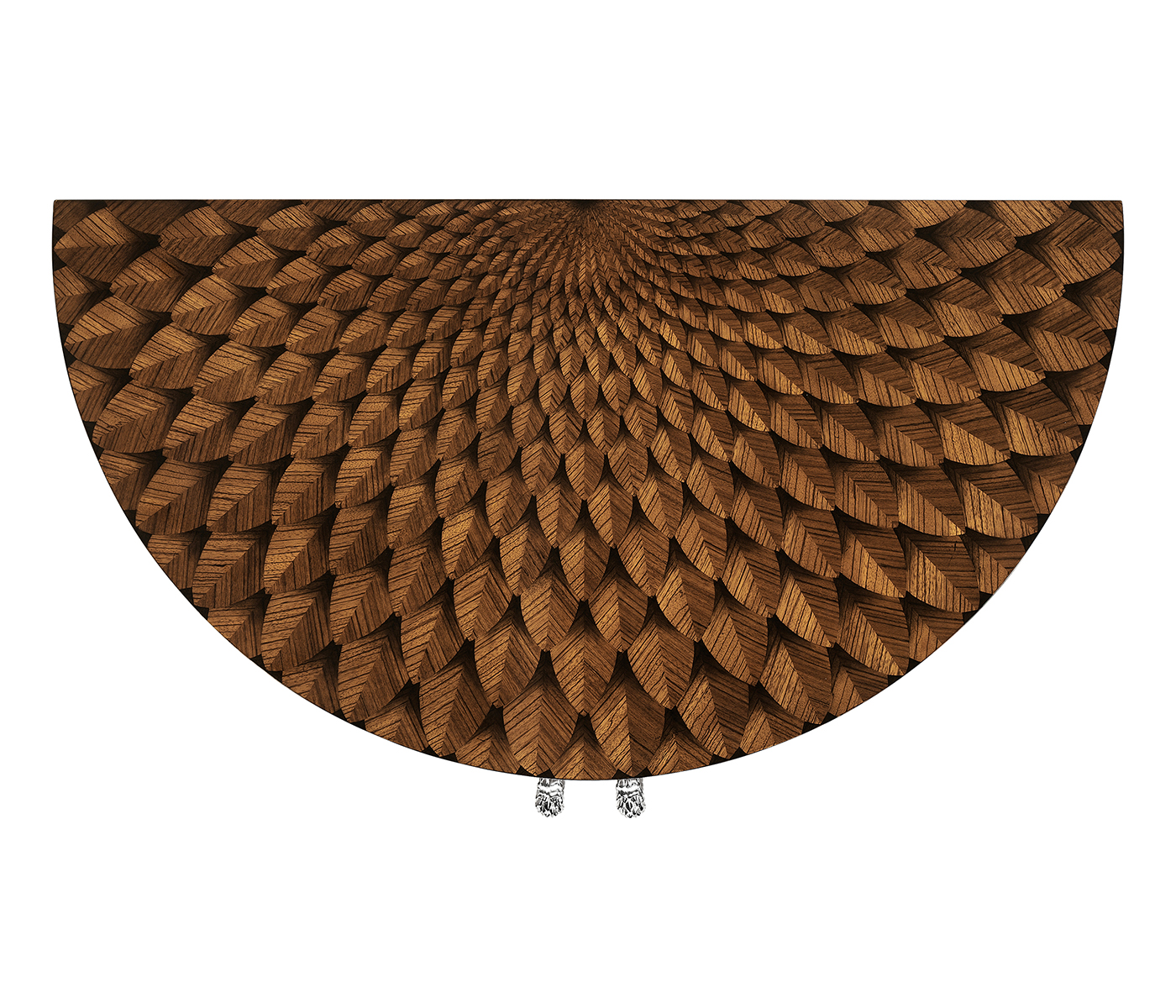 Feather Inlay Cocktail Cabinet