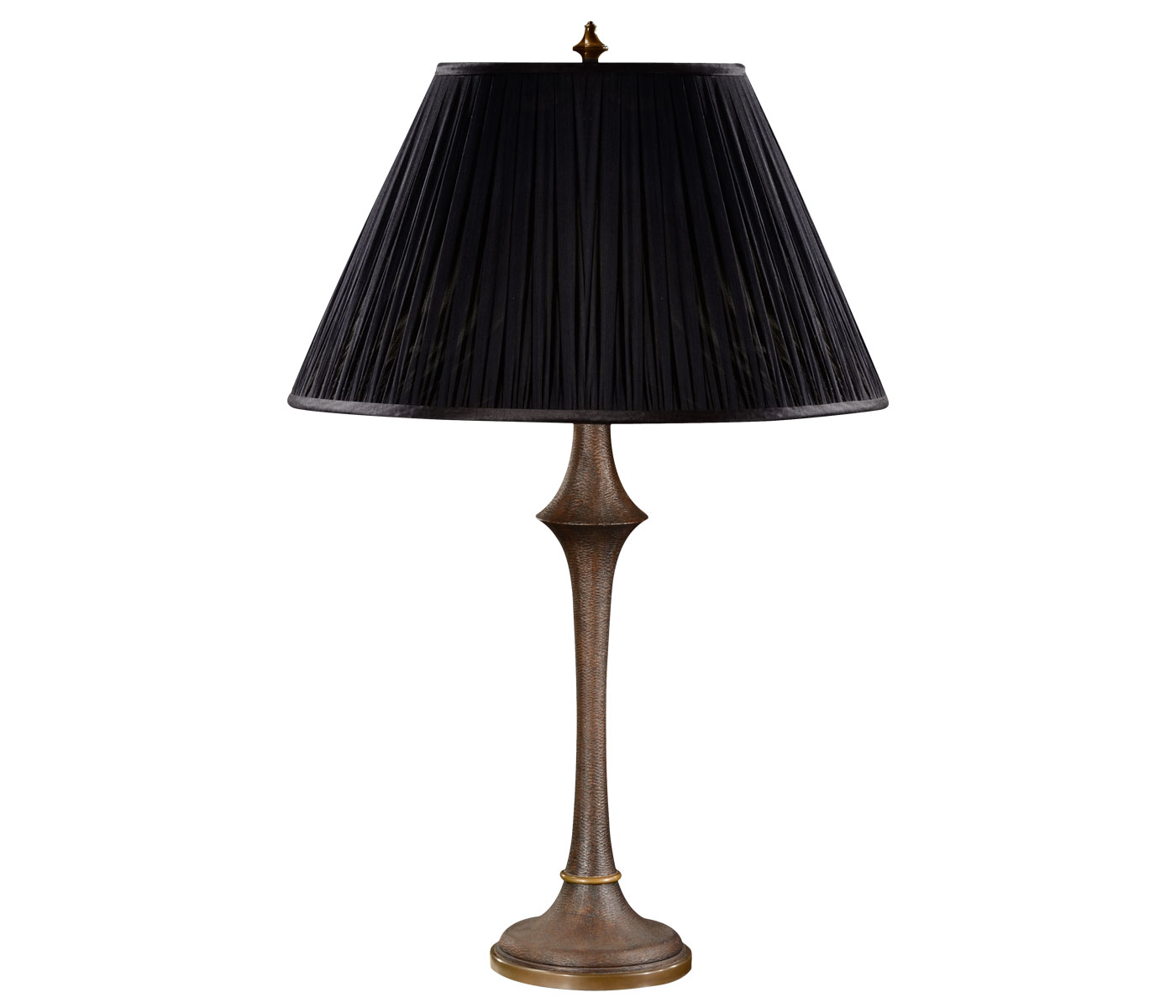 Heavily textured baluster table lamp