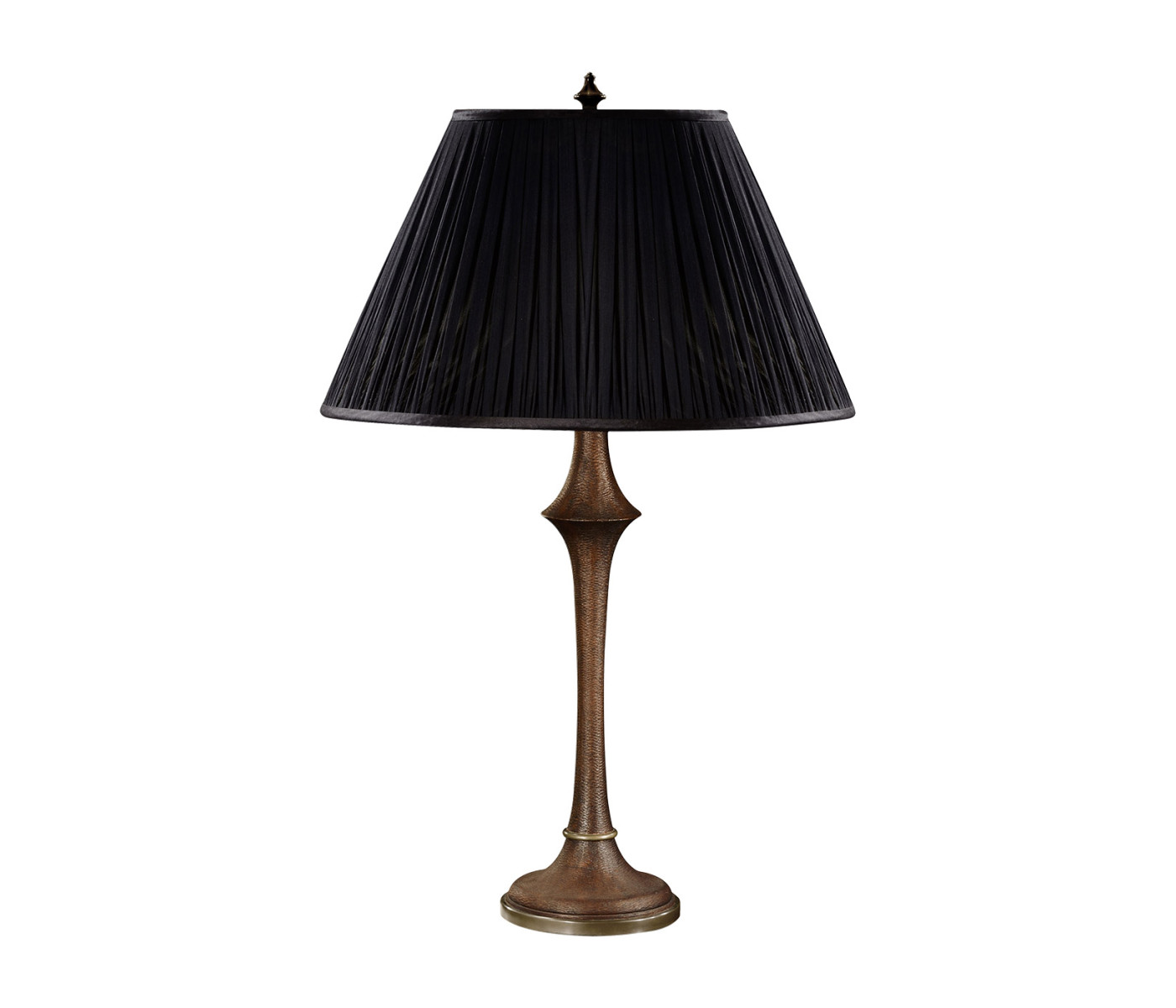 Heavily textured baluster table lamp