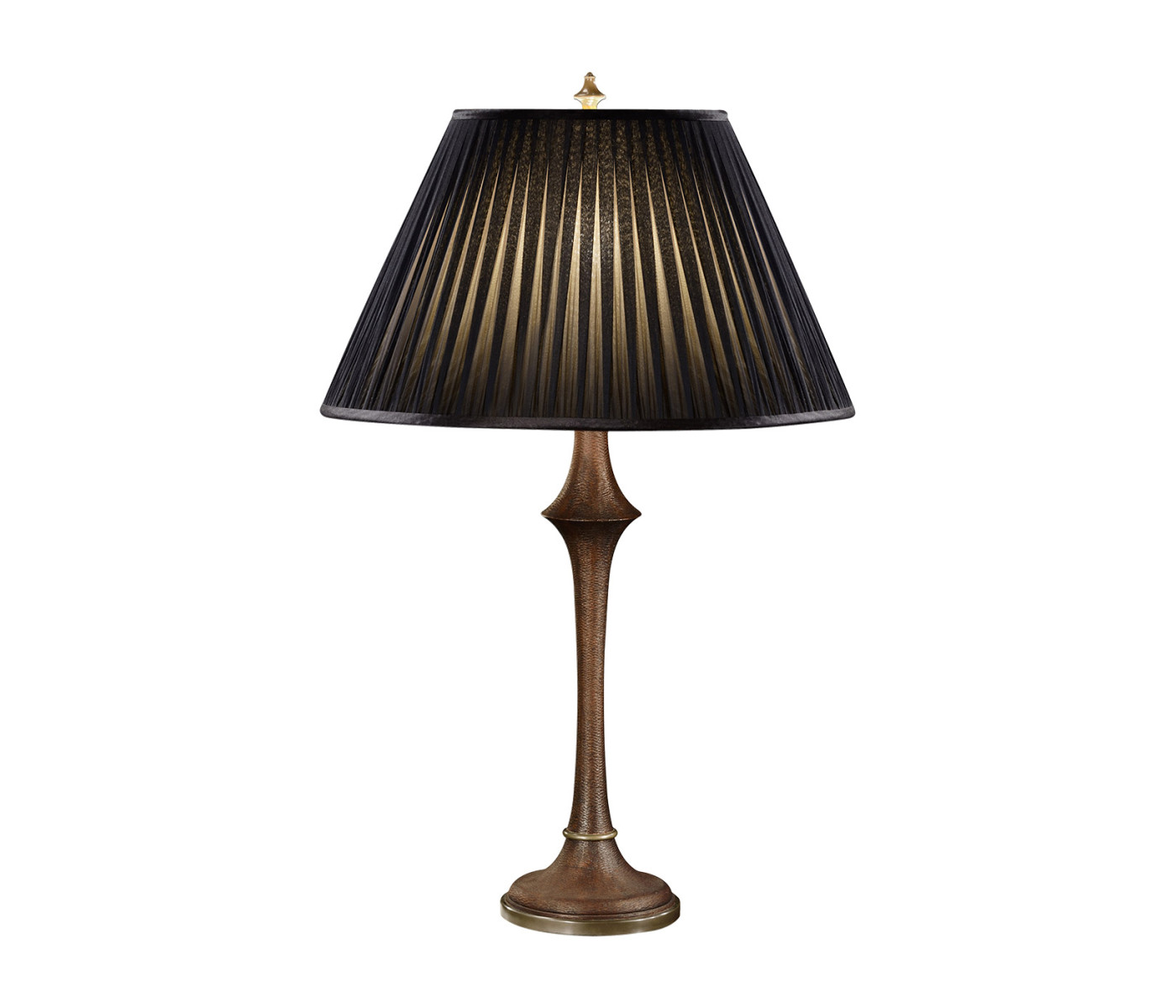 Heavily textured baluster table lamp