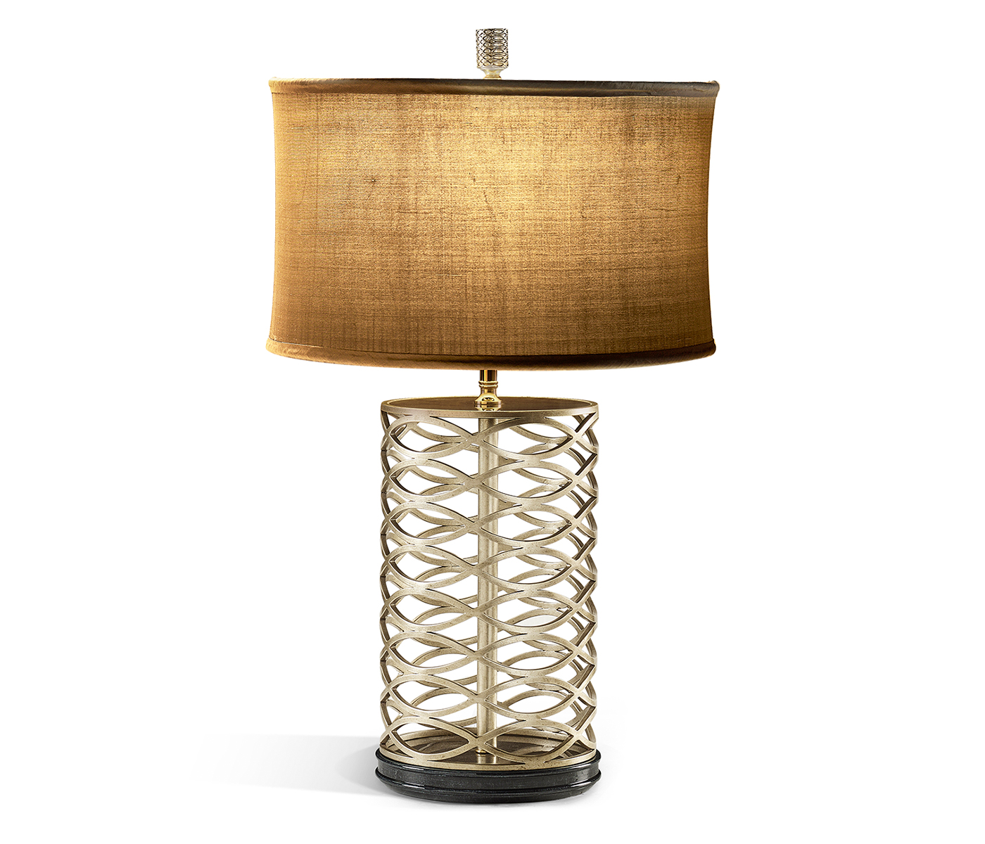 Silver Interlaced Iron Table Lamp