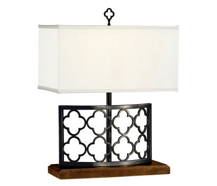 Bronzed Gothic Trellis Table Lamp