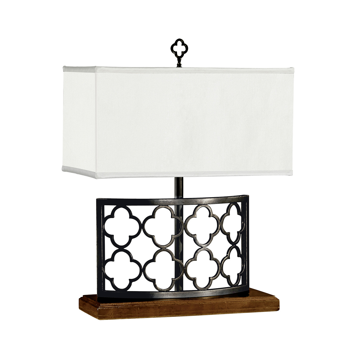 Bronzed Gothic Trellis Table Lamp