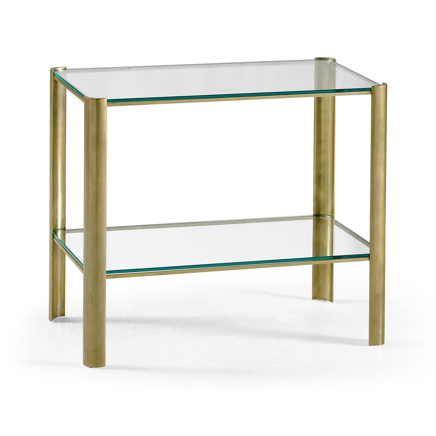 Brass & Glass End Table