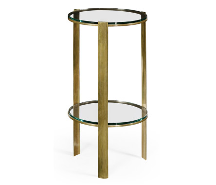 Cosmo Antique Brass Drinks Table