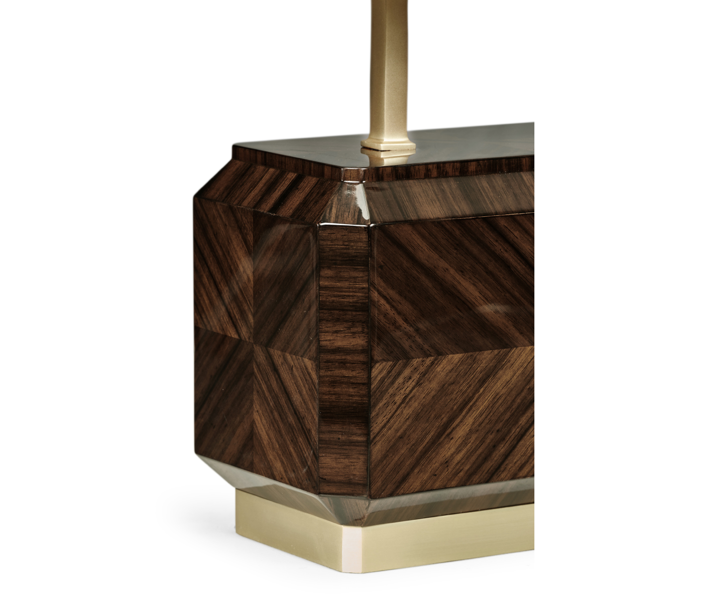 Tea Caddy Macassar Ebony High Lustre Table Lamp