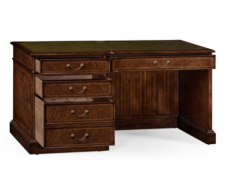 Mahogany Compact Single Pedestal Desk