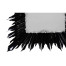 Black finish rectangular sunburst mirror