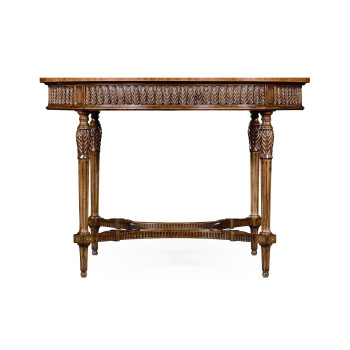 Napoleon III style circular centre table with fine inlay