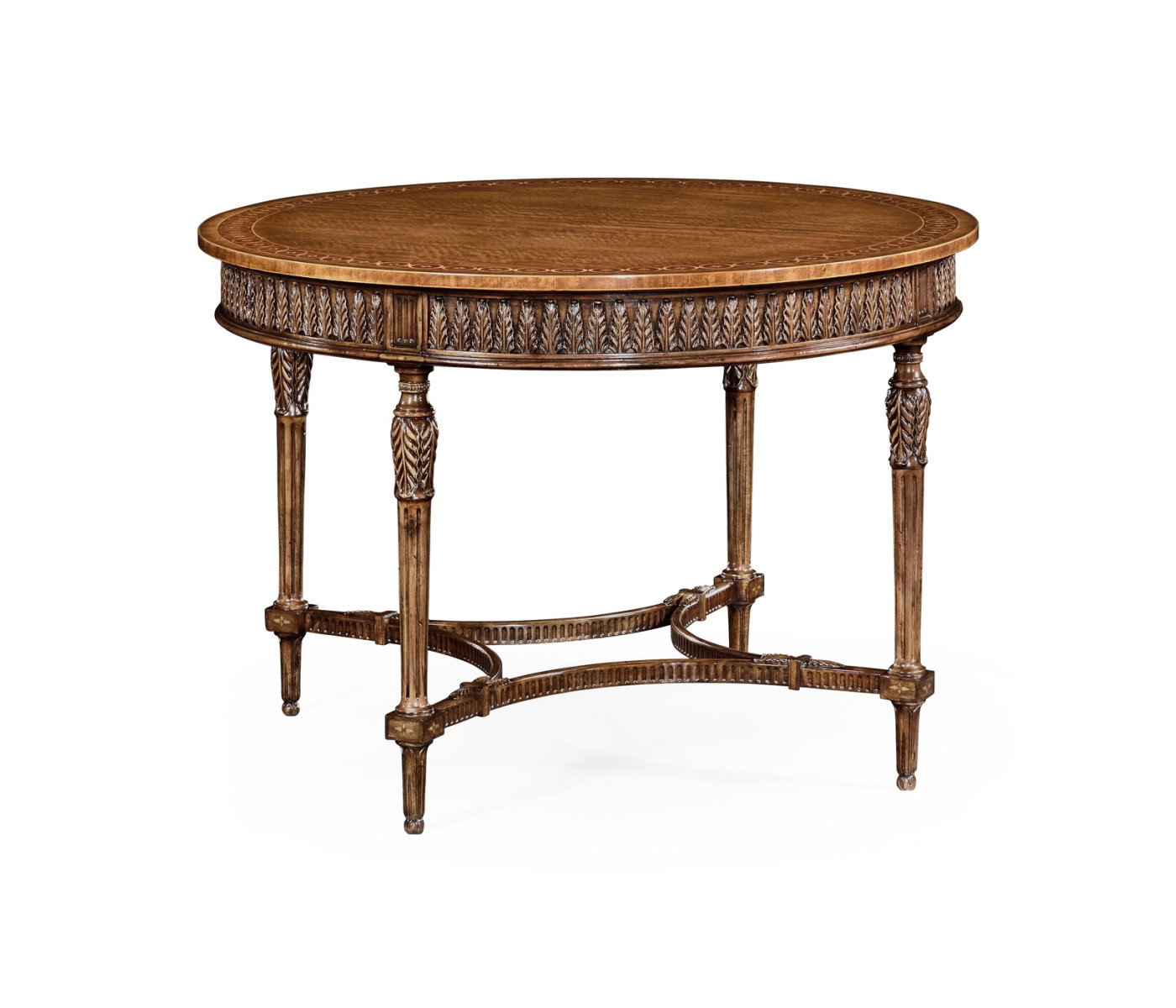 Napoleon III style circular centre table with fine inlay