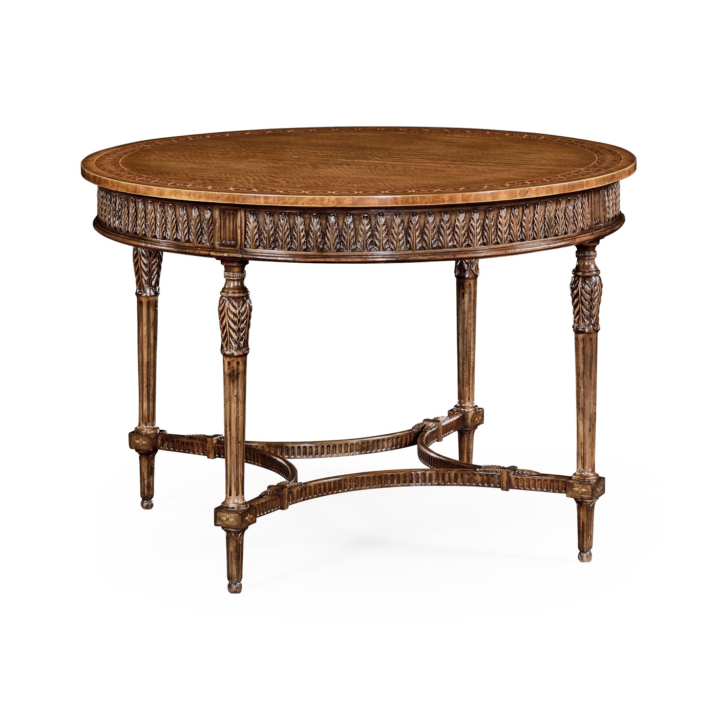 Napoleon III style circular centre table with fine inlay