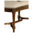 Padded Curved Walnut Window Seat