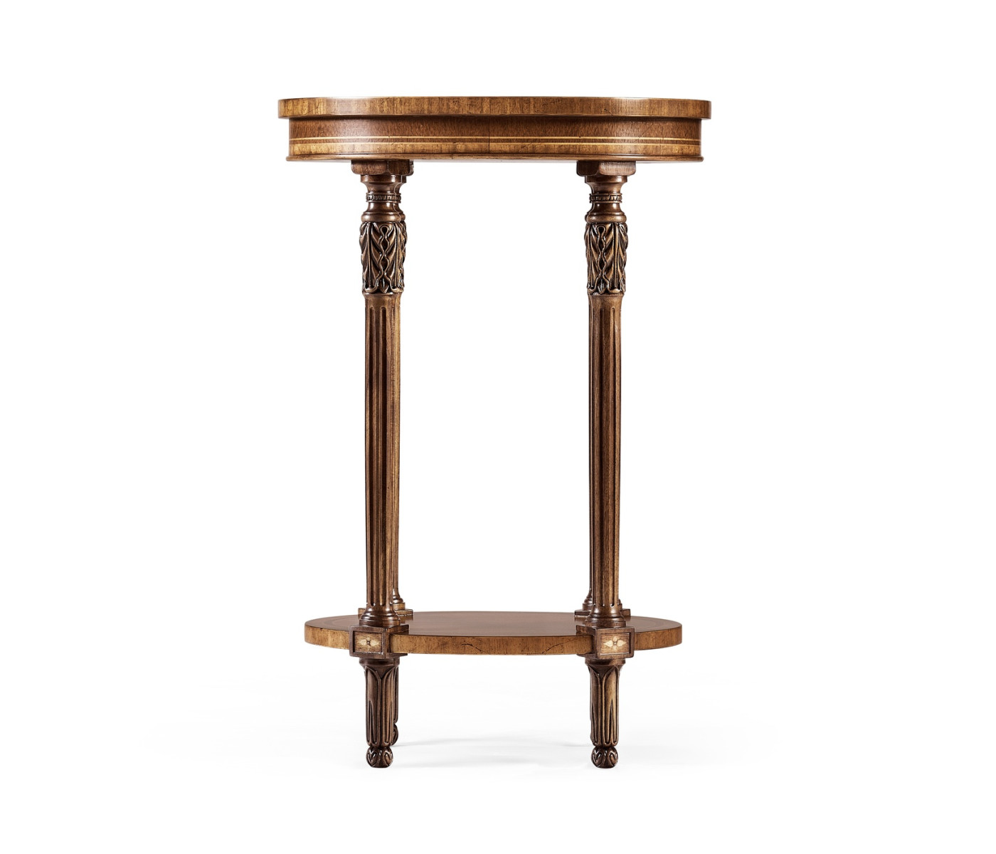 Napoleon III style oval wine table with fine inlay