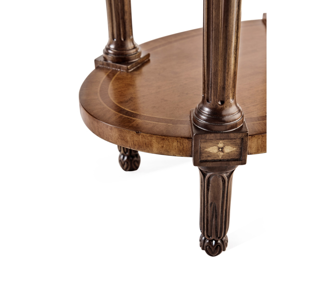 Napoleon III style oval wine table with fine inlay