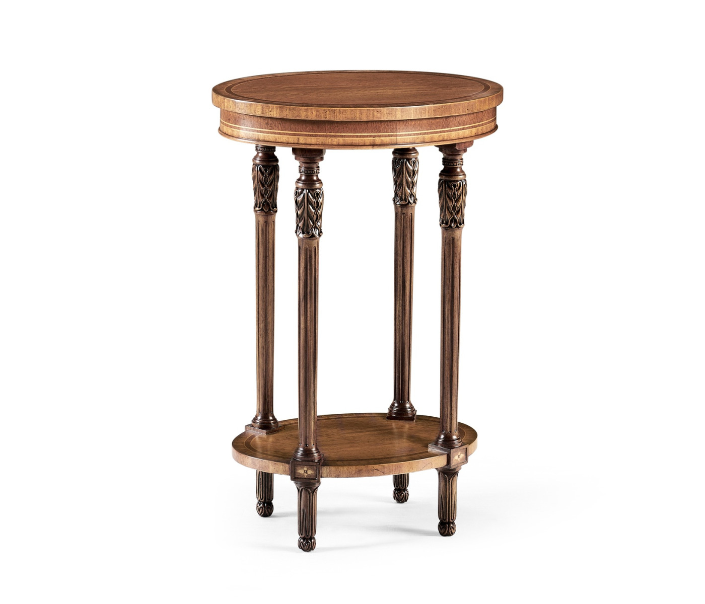 Napoleon III style oval wine table with fine inlay