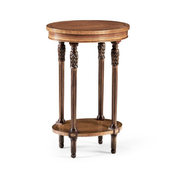 Napoleon III style oval wine table with fine inlay