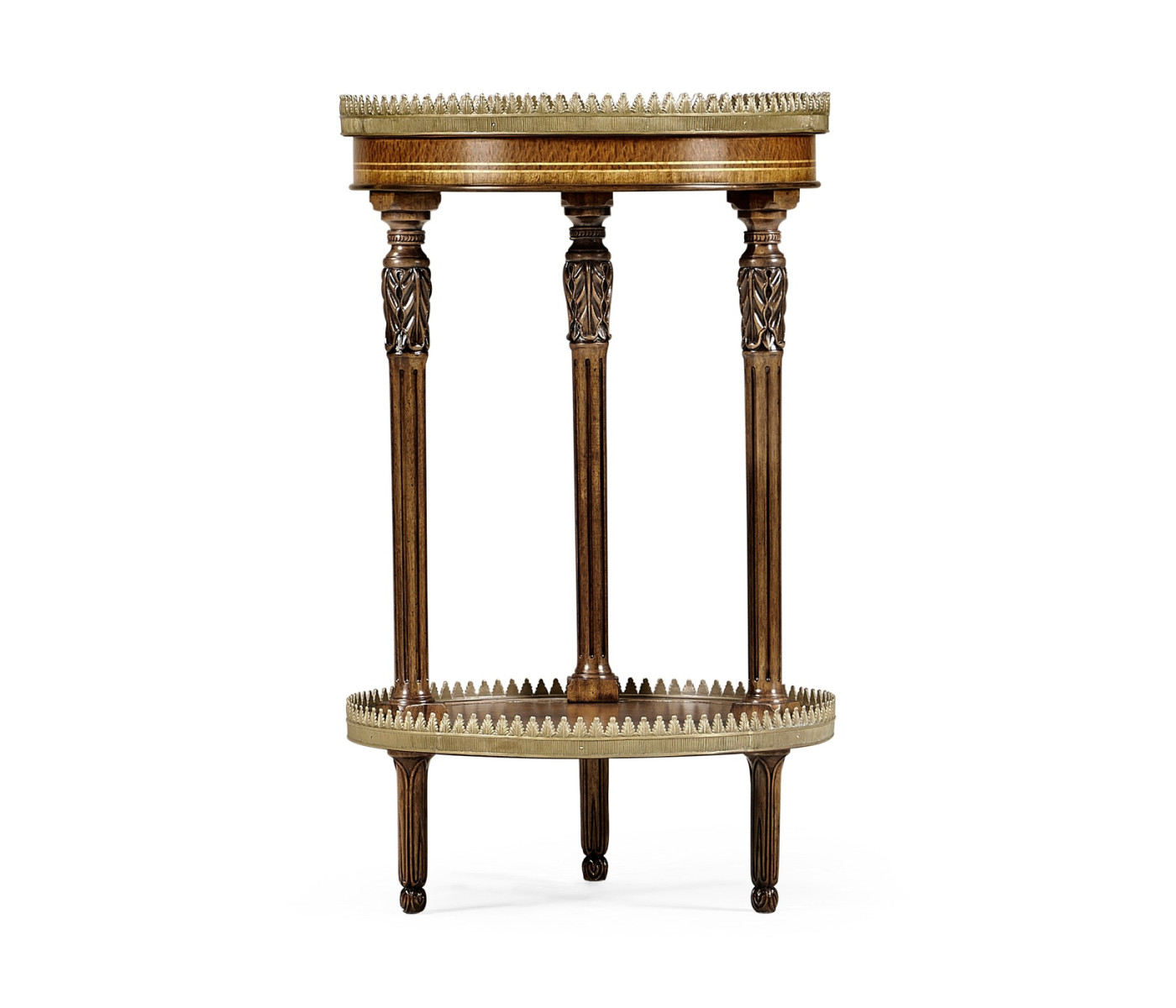 Napoleon III style lamp table with fine brass gallery