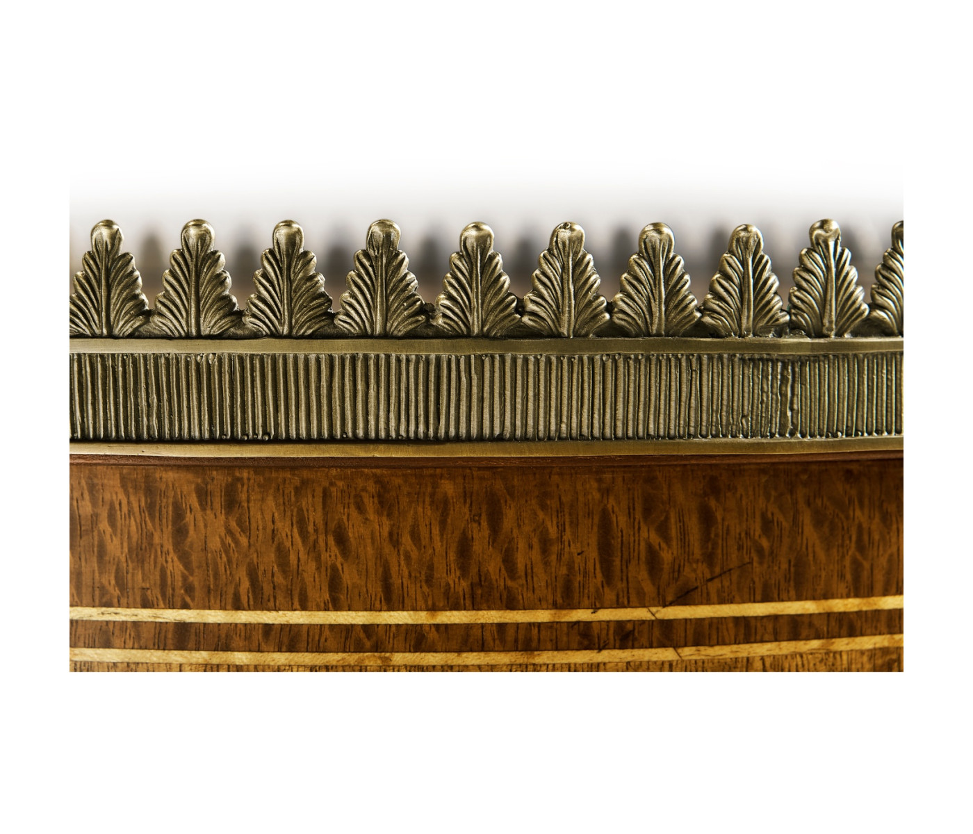 Napoleon III style lamp table with fine brass gallery