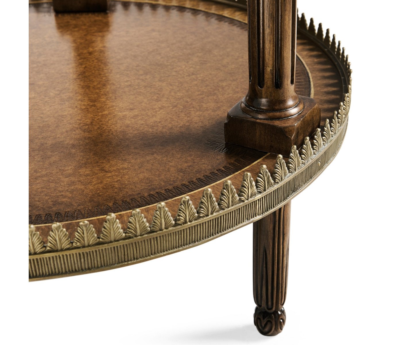 Napoleon III style lamp table with fine brass gallery