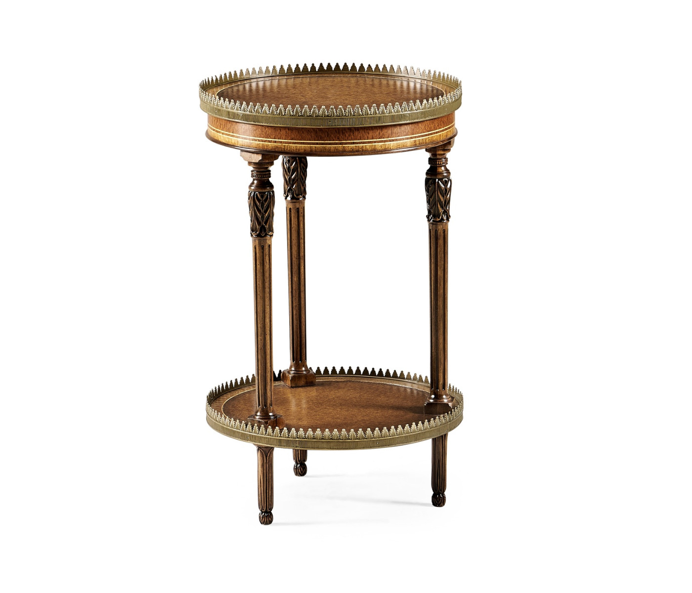 Napoleon III style lamp table with fine brass gallery