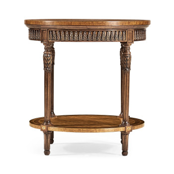 Napoleon III style round side table with fine inlay