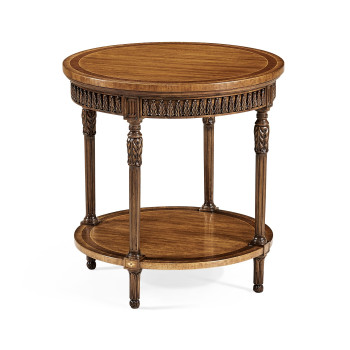 Napoleon III style round side table with fine inlay