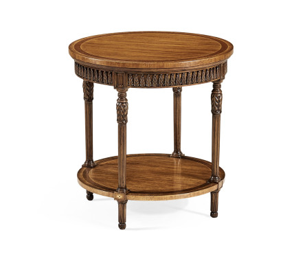 Napoleon III style round side table with fine inlay