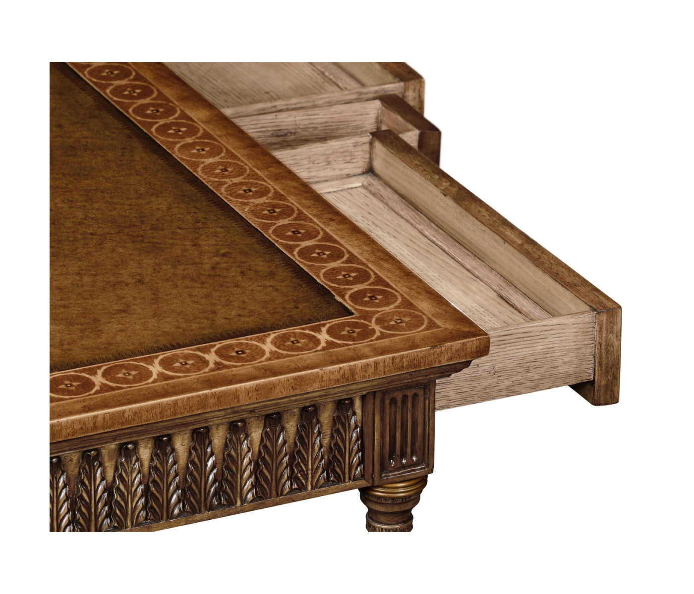 Napoleon III style bureau plat with fine inlay