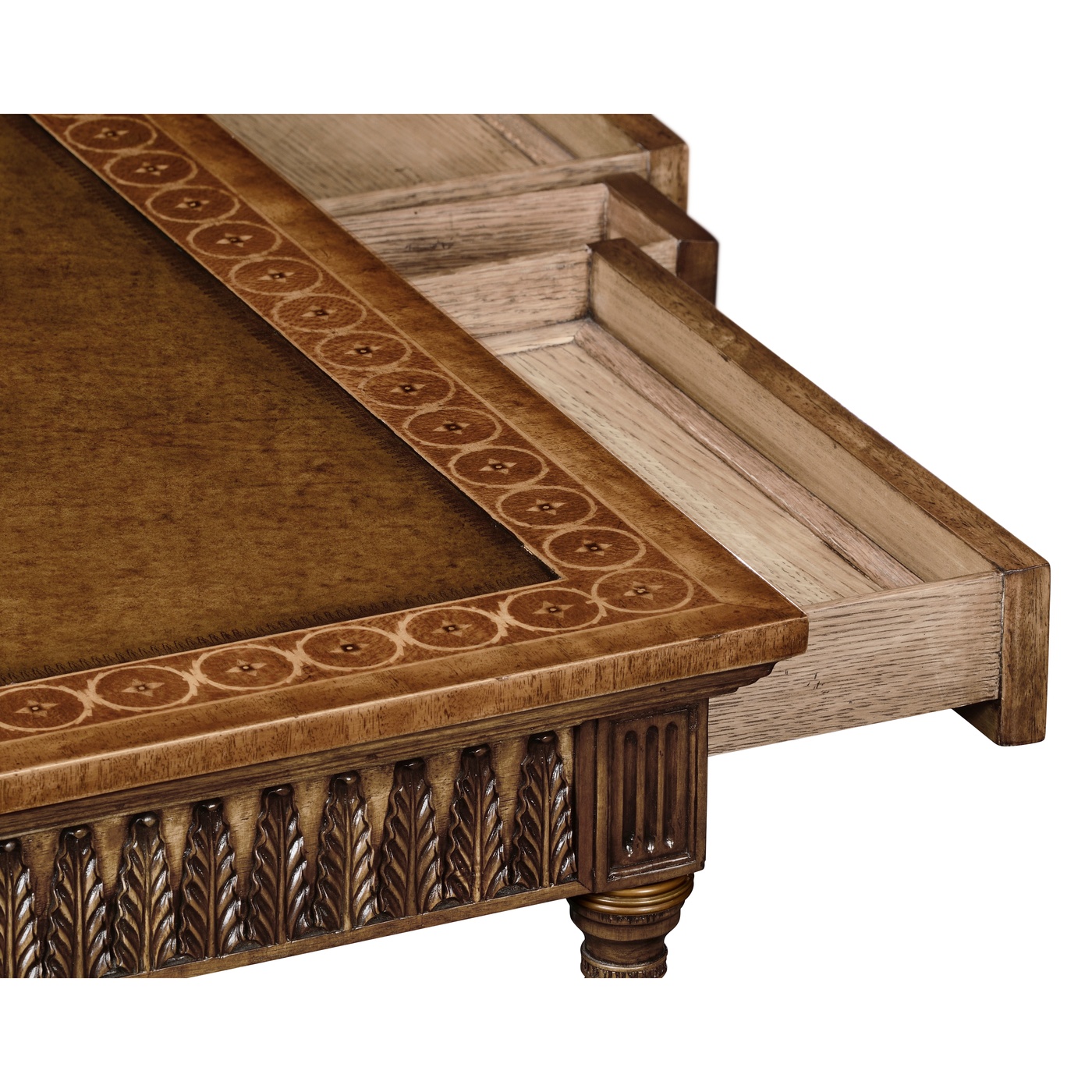 Napoleon III style bureau plat with fine inlay