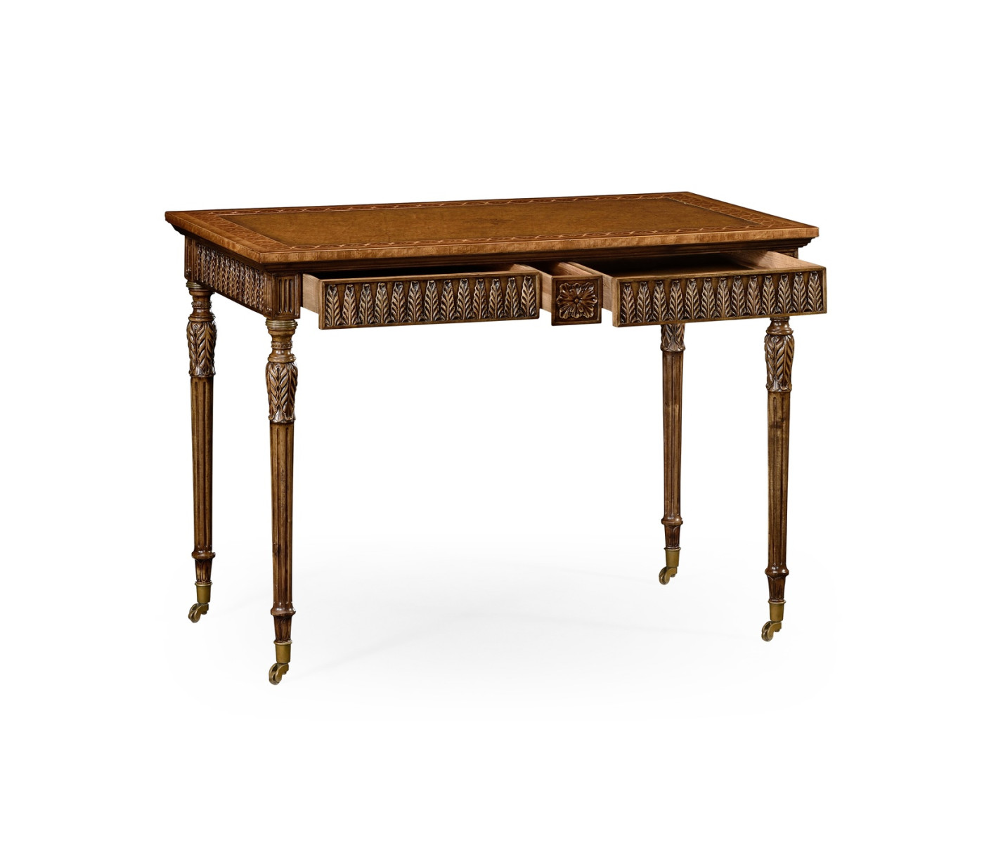 Napoleon III style bureau plat with fine inlay