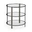 Gatsby Round Black Nickel End Table