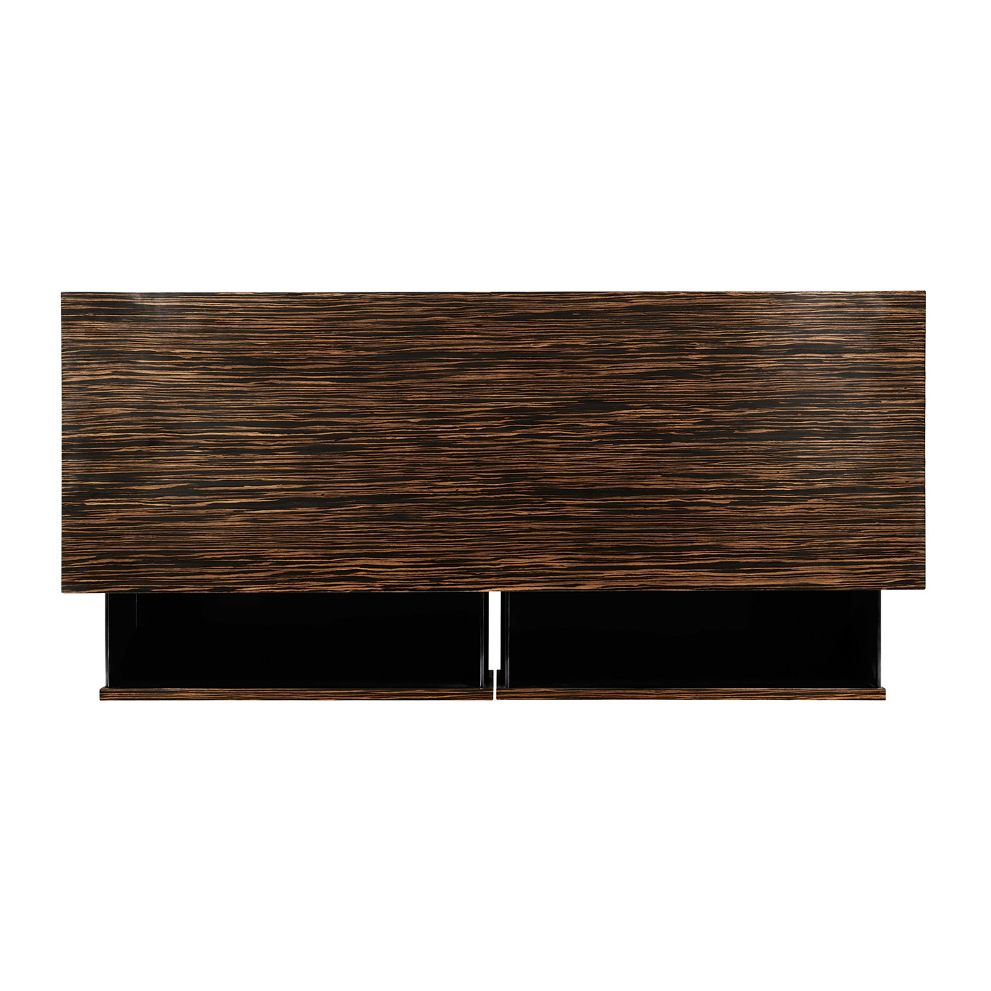 Faux Macassar Ebony & Anthracite Shagreen Double Chest of Drawers