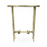 Hammered Light Brown Brass Circular Side Table