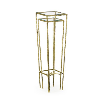 Brass hammered nesting tables