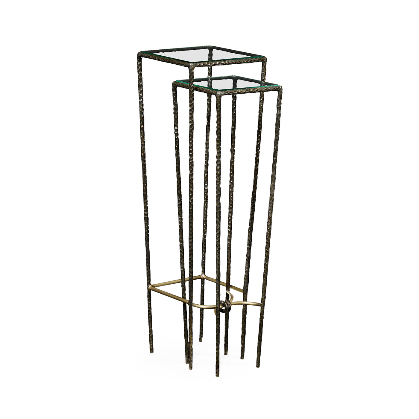 Bronze hammered nesting tables
