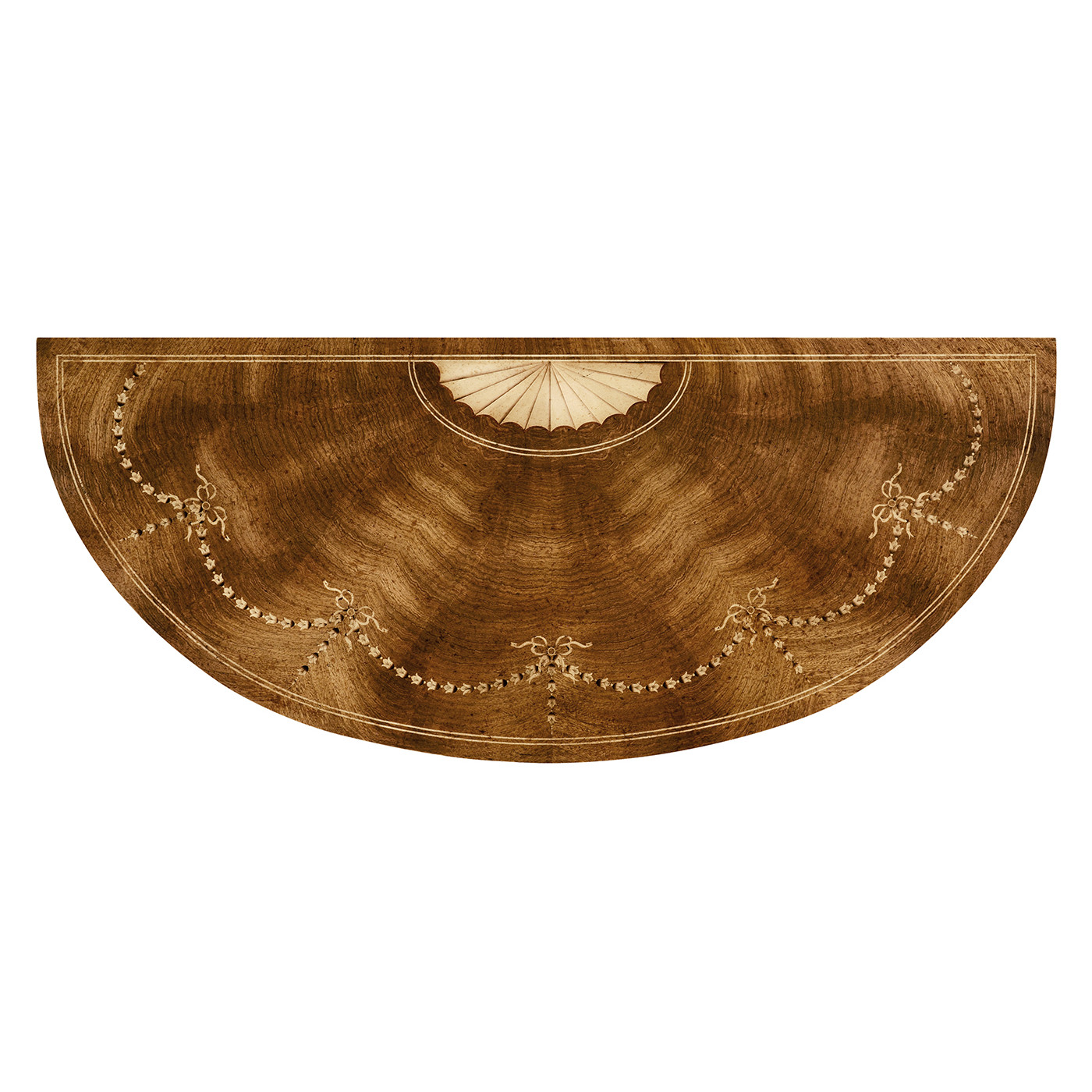 Sheraton Style Bowfront Light Walnut Commode