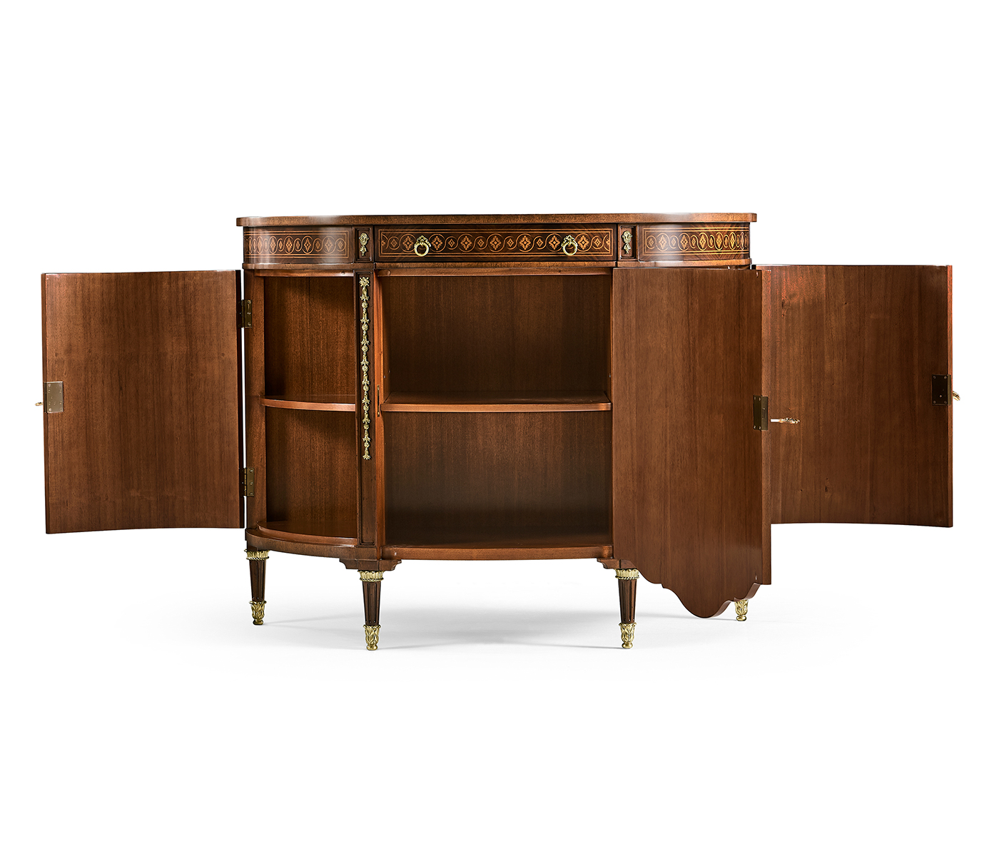 Sheraton Style Bowfront Light Mahogany Commode