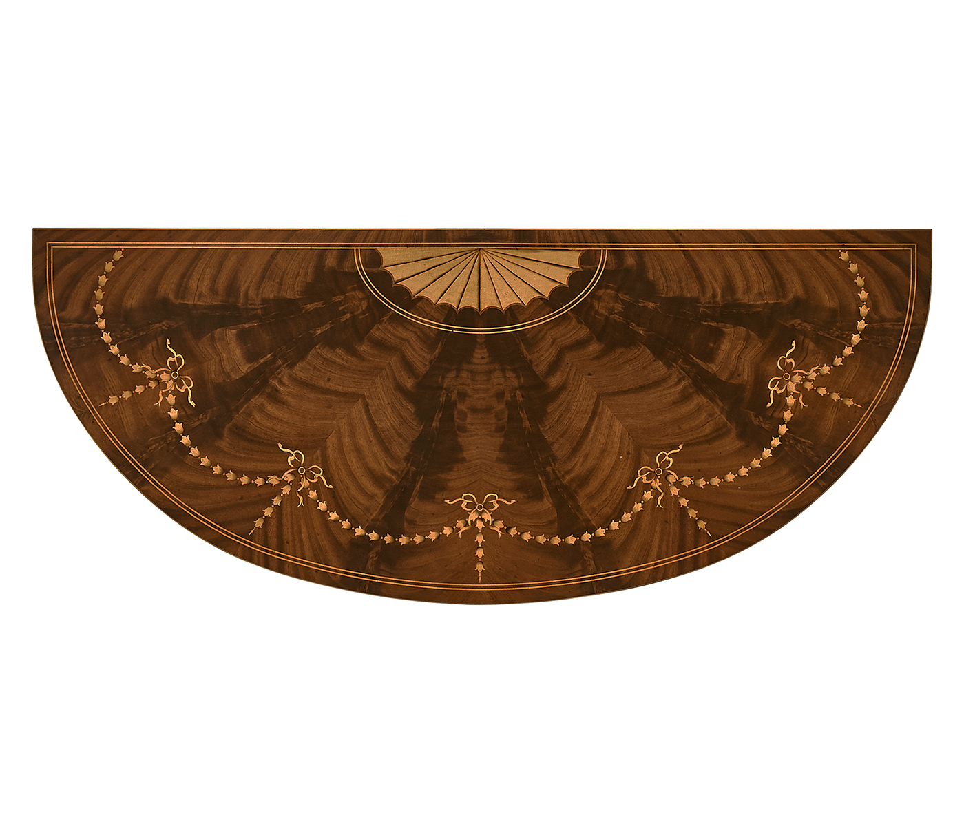 Sheraton Style Bowfront Light Mahogany Commode