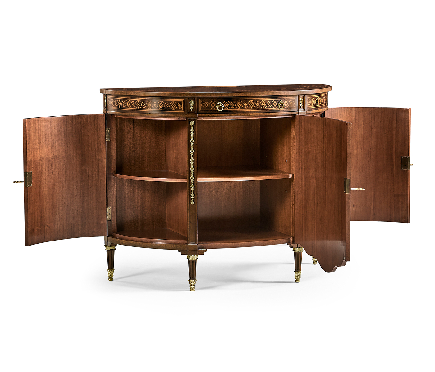 Sheraton Style Bowfront Light Mahogany Commode
