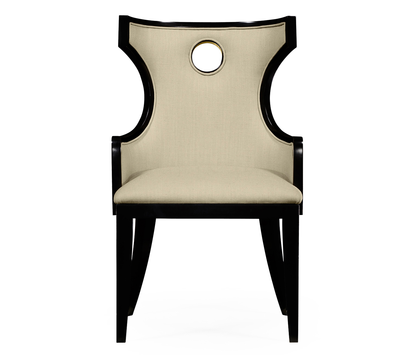 Greek Revival Biedermeier Black Arm Chair