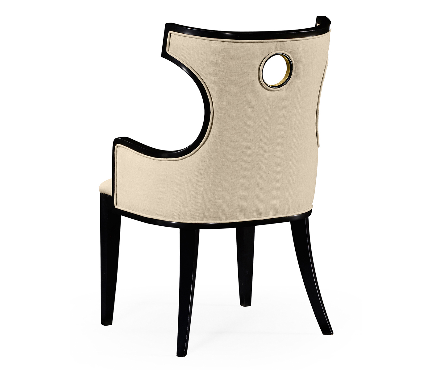Greek Revival Biedermeier Black Arm Chair