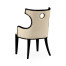 Greek Revival Biedermeier Black Arm Chair