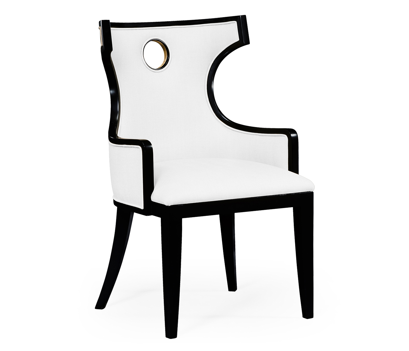 Greek Revival Biedermeier Black Arm Chair