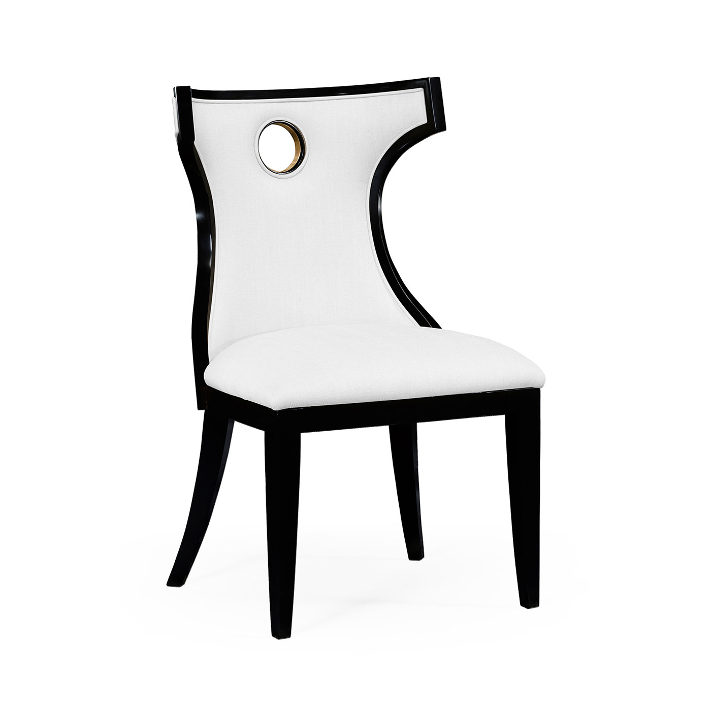 Greek Revival Biedermeier Black Side Chair