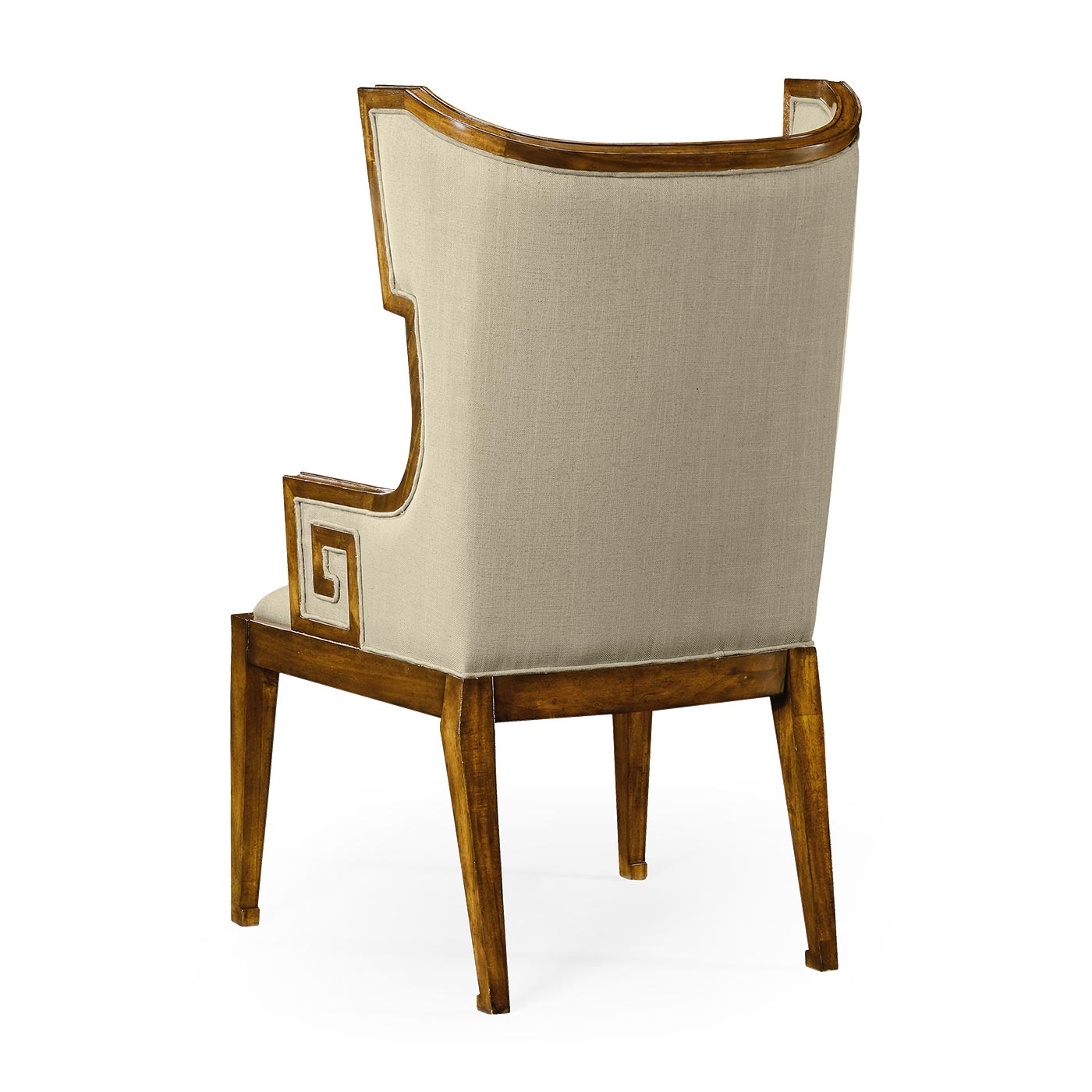 Greek Key Design Biedermeier Walnut Arm Chair
