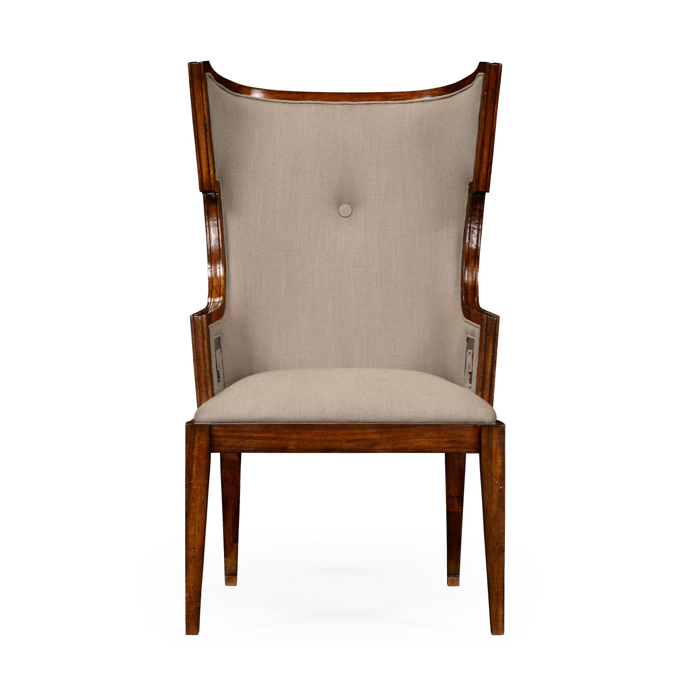 Greek Key Design Biedermeier Walnut Arm Chair