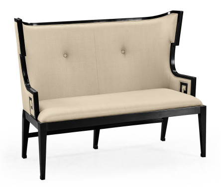 Greek Key Design Black Biedermeier Settee