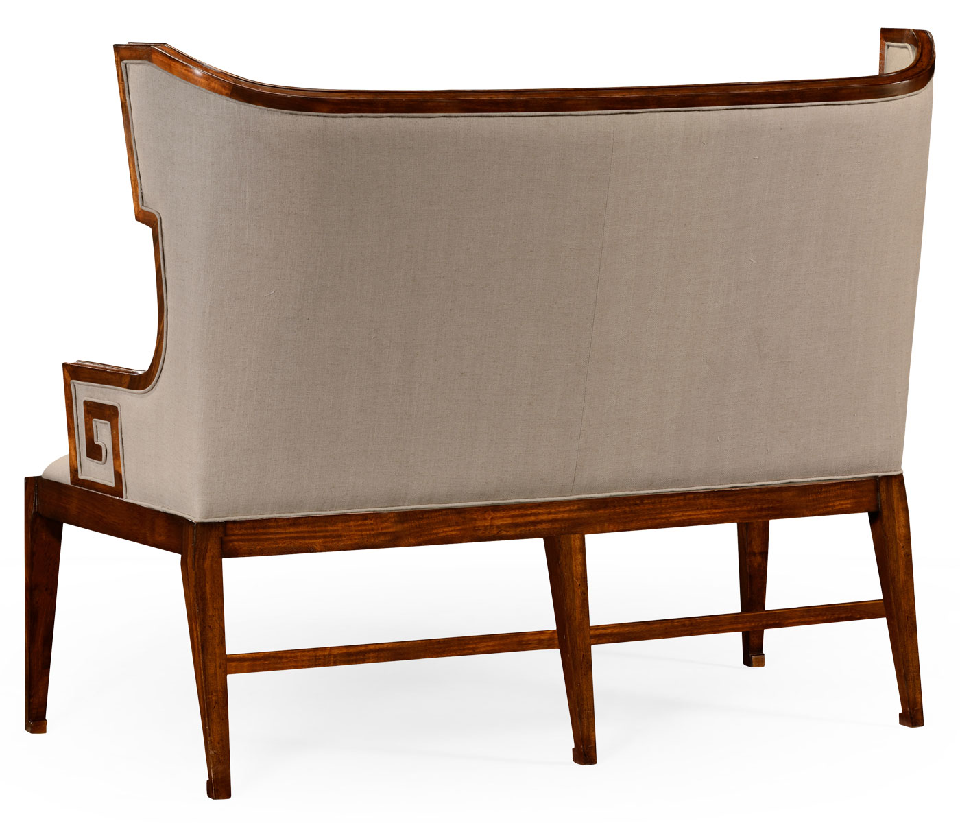 Greek Key Design Walnut Biedermeier Settee