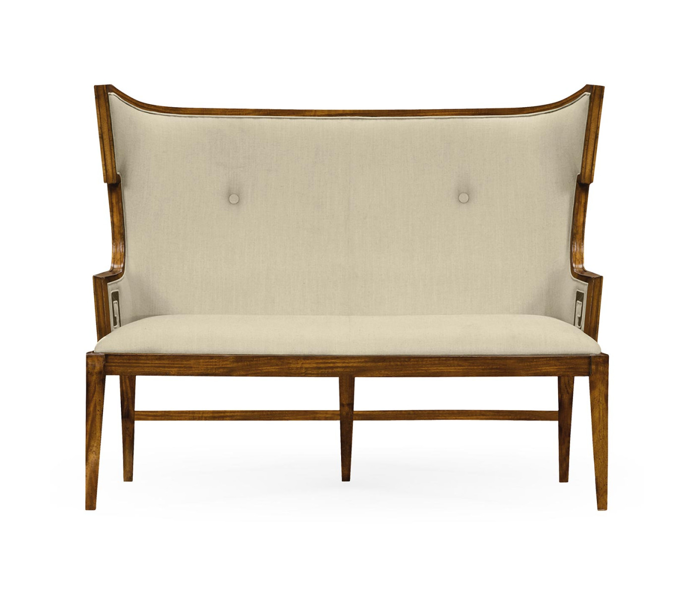Greek Key Design Walnut Biedermeier Settee