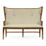 Greek Key Design Walnut Biedermeier Settee